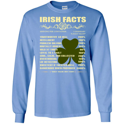 Irish Facts Intelligent Problem Solving Shirt Carolina Blue