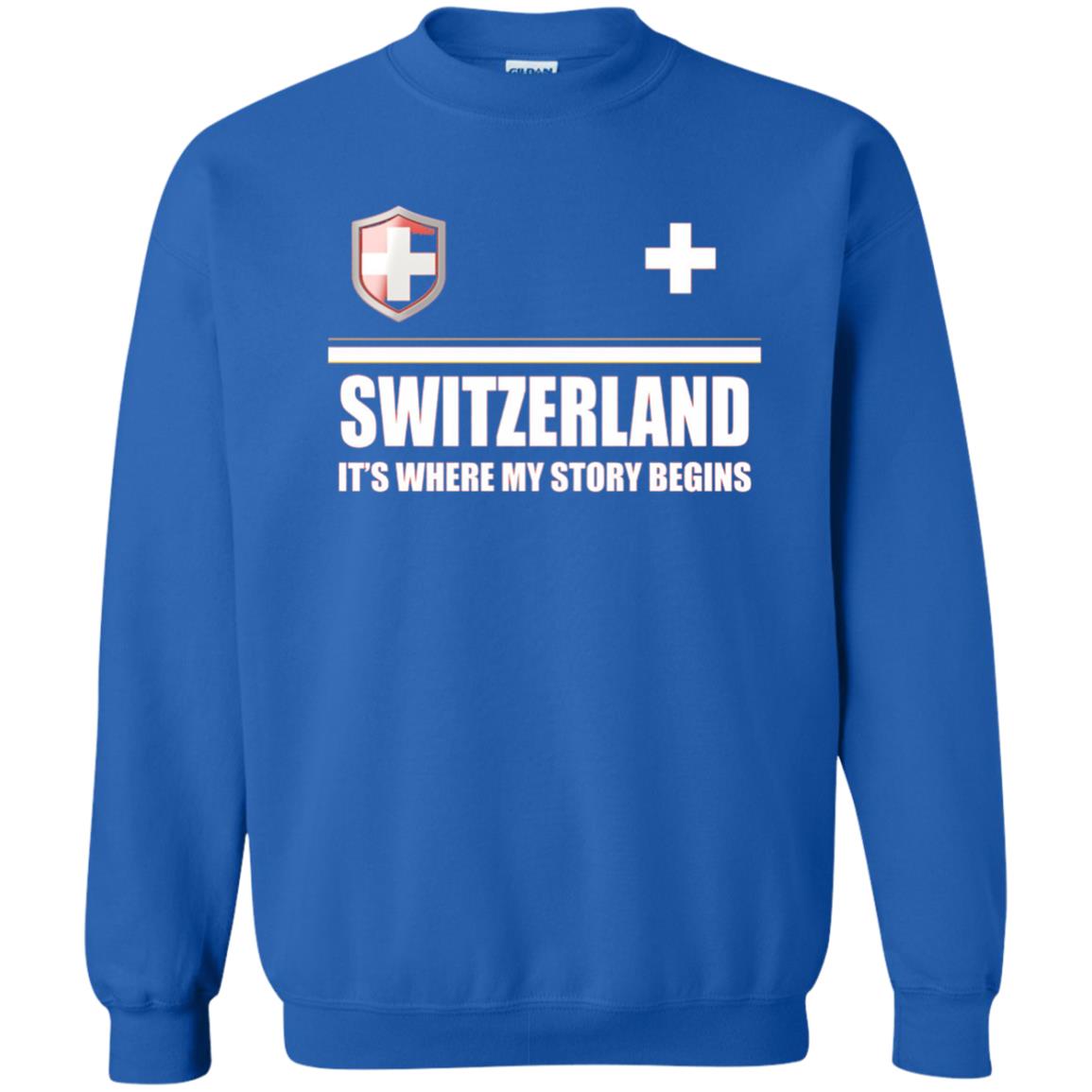 Switzerland Flag T-shirt Royal
