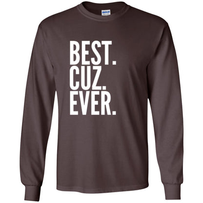 Family T-shirt Best Cuz Ever Dark Chocolate