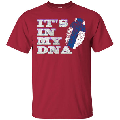 It's In My Dna Finnish Finland Flag Shirt Cardinal