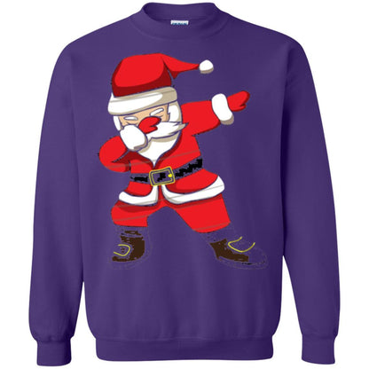 Christmas T-shirt Dabbing Santa Christmas T-shirt Purple