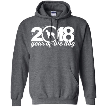 Irish Wolfhound Lover T-shirt 2018 Year Of The Dog New Year Dark Heather