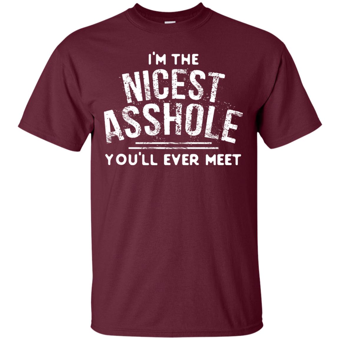 I_m The Nicest Asshole You_ll Ever Meet Shirt Maroon