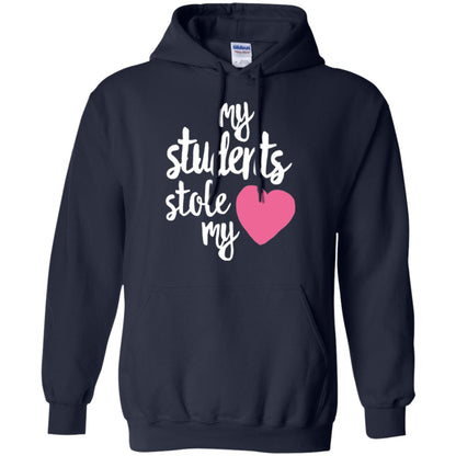 Valentine_s Day T-shirt My Students Stole My Heart Navy