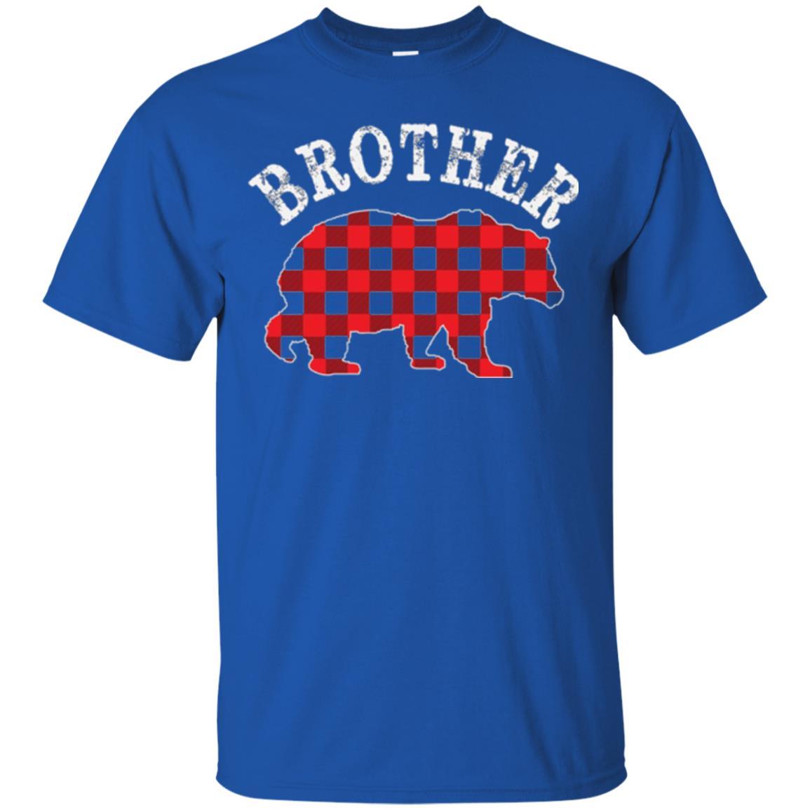 Christmas T-shirt Red Plaid Brother Bear Royal