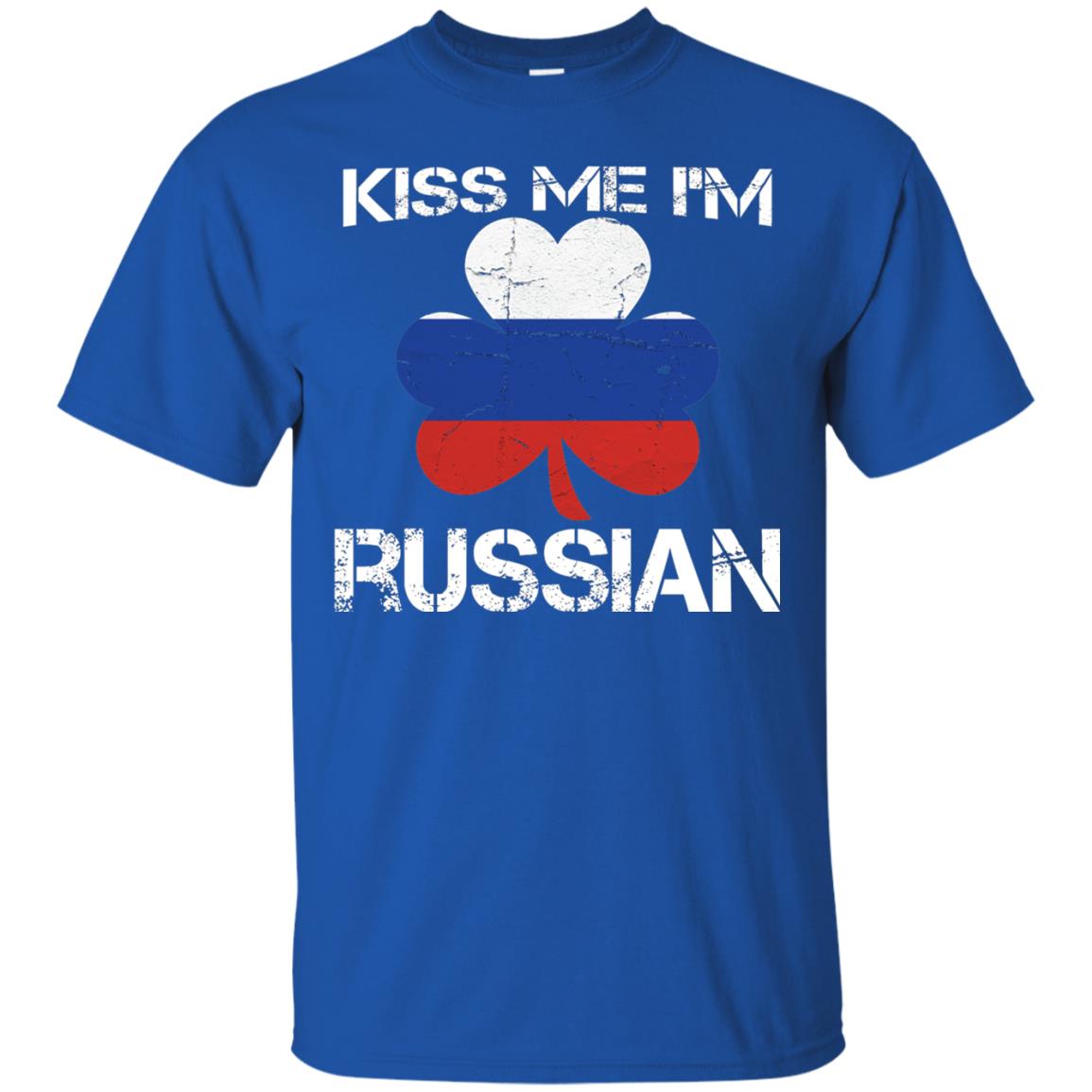 Kiss Me Russian Distressed St. Patrick_s Day 2018 T-shirt Royal