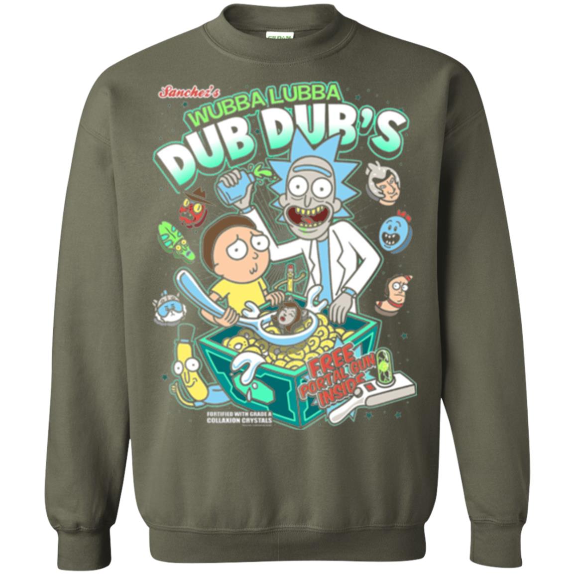 Movie T-shirt Wubba Luba Dub Dub_s Cereal Military Green