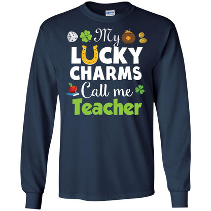 My Lucky Charms Call Me Teacher St Patricks Day T-shirt Navy
