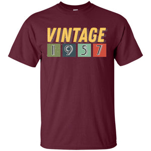 Vintage 1957 61th Birthday Gift Shirt For Mens Or WomensG200 Gildan Ultra Cotton T-Shirt