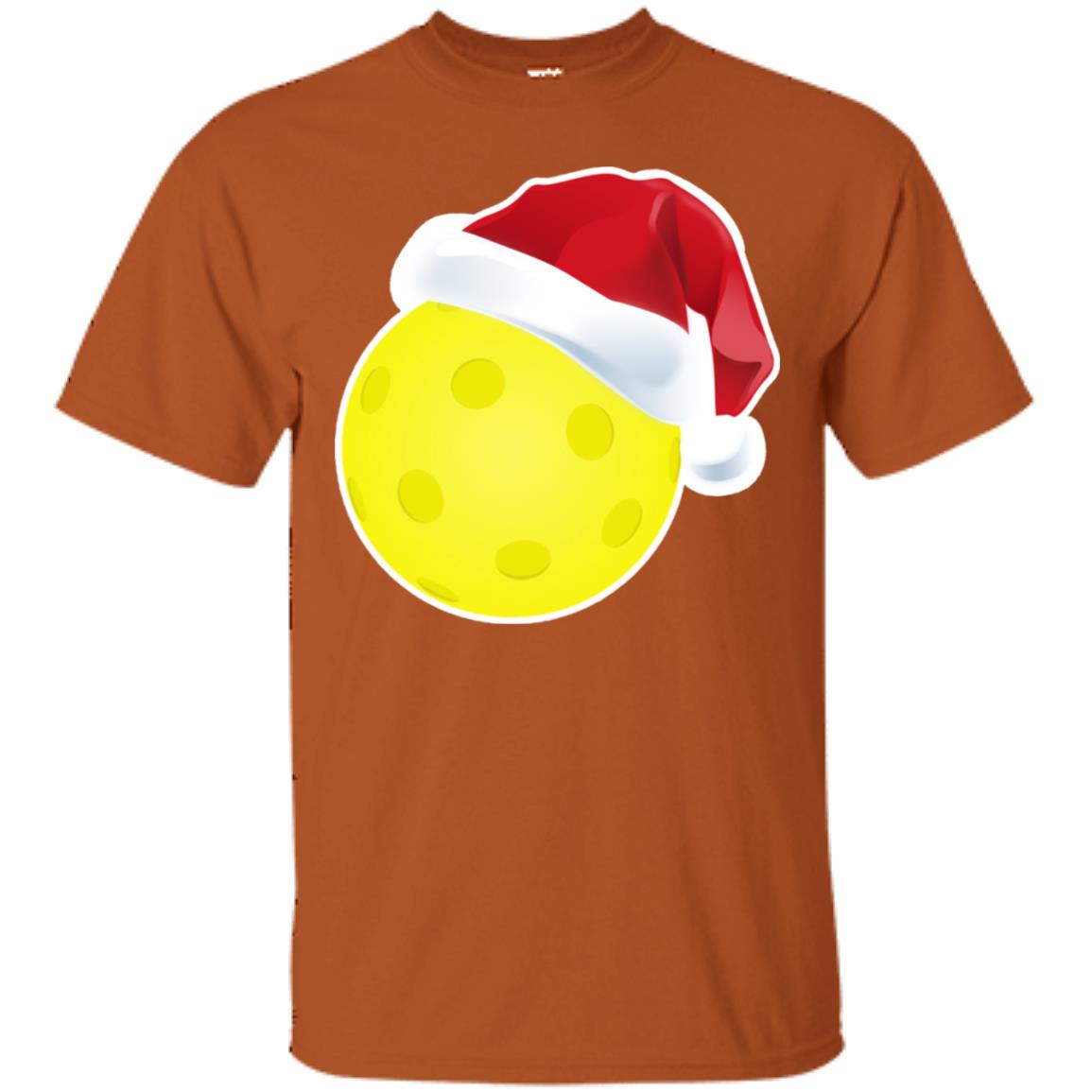Pickleball With Santa Claus Hat X-mas Shirt For Pickleball Lovers Texas Orange