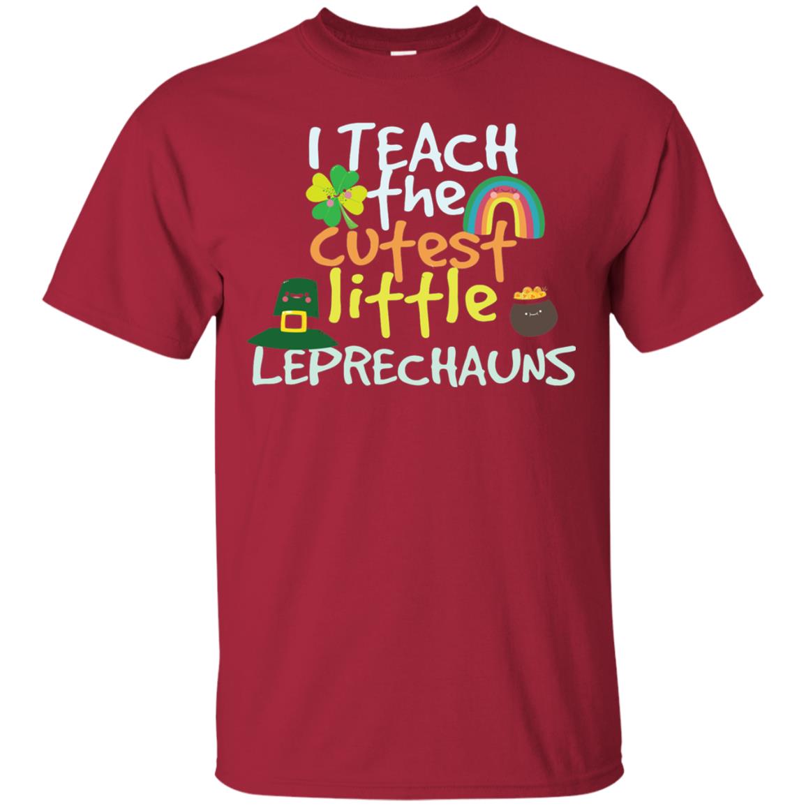 Cutest Little Leprechauns St. Patricks Day Teacher T-shirt Cardinal