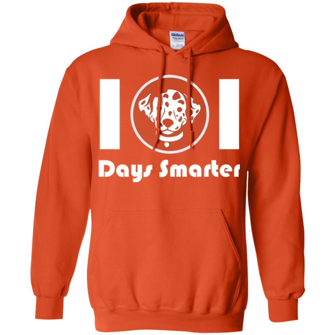 Dog Lovers T-shirt 101 Days Smarter Orange