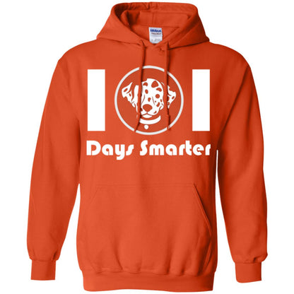 Dog Lovers T-shirt 101 Days Smarter Orange