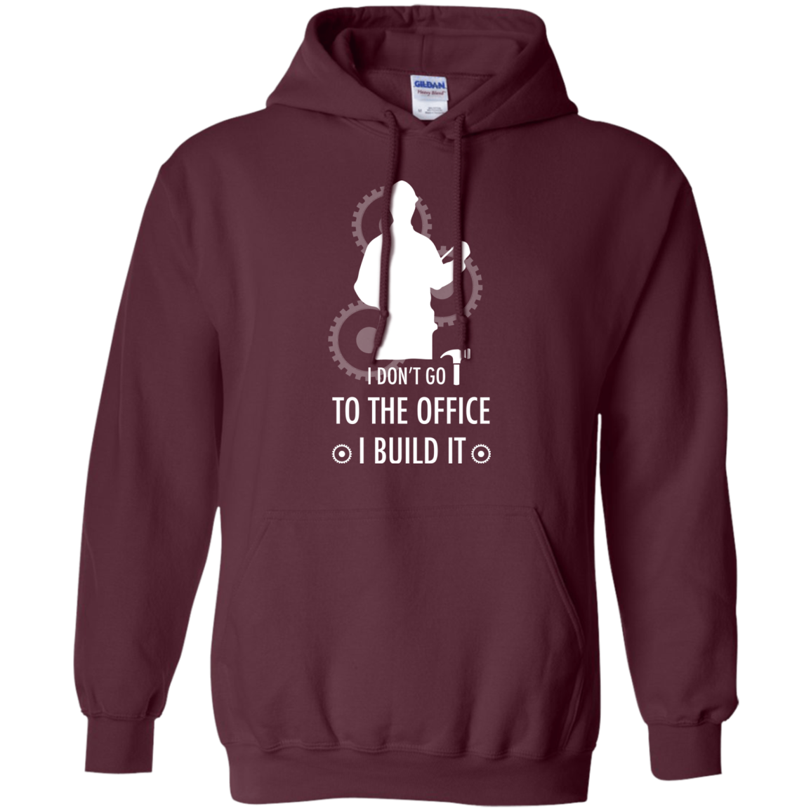 Engineer T-shirt I Don't Go To The Office I Build It Maroon