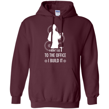 Engineer T-shirt I Don't Go To The Office I Build It Maroon