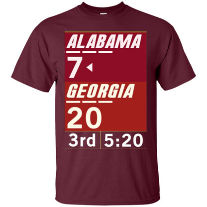 Football Lover T-shirt Alabama 26-23 Comeback Win 2-sided Maroon