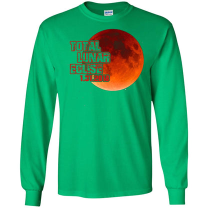 Blood Moon T-shirt Total Lunar Eclipse 1.31.2018 Irish Green
