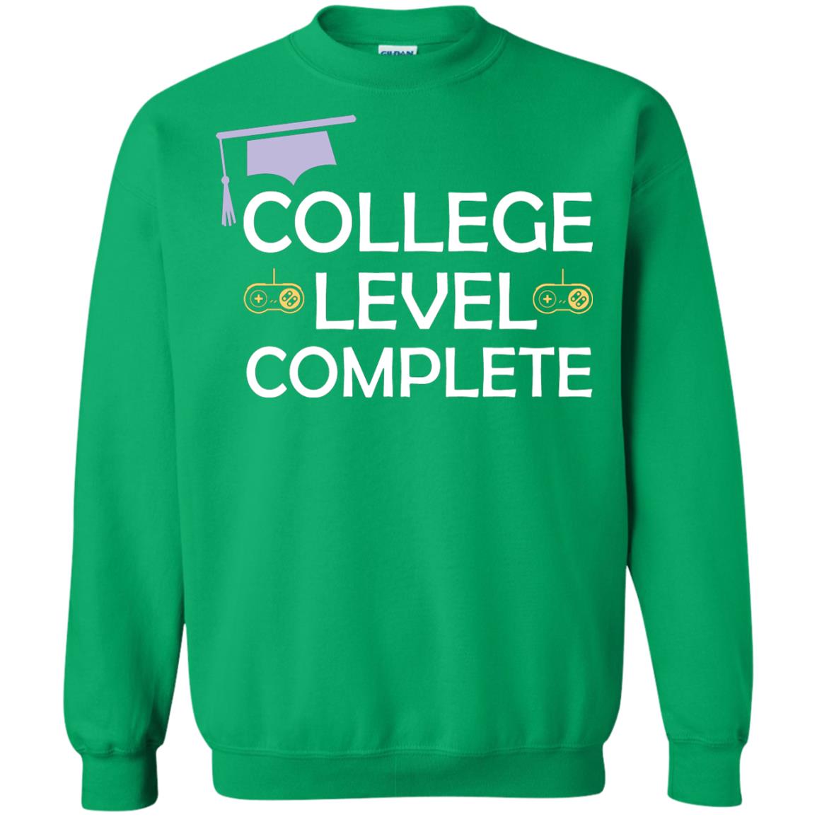College Level Complete Funny College Graduation Shirt Irish Green