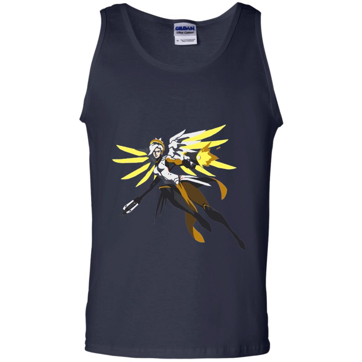 Overwatch Mercy Battle Ready Spray T-Shirt Navy