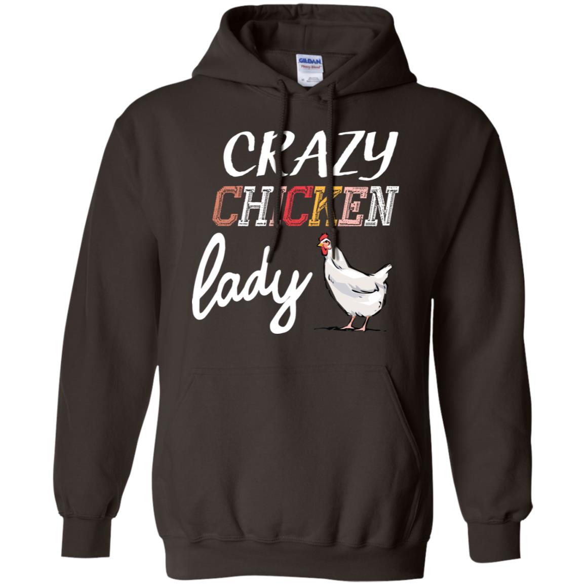 Crazy Chicken Lady Chicken Shirt For Girls Womens Dark Chocolate