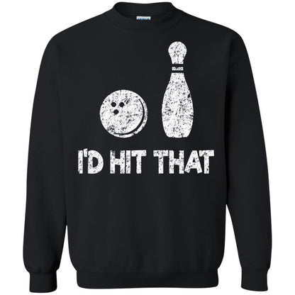 Funny Bowling Lover T-shirt T-shirt I_d Hit That Black