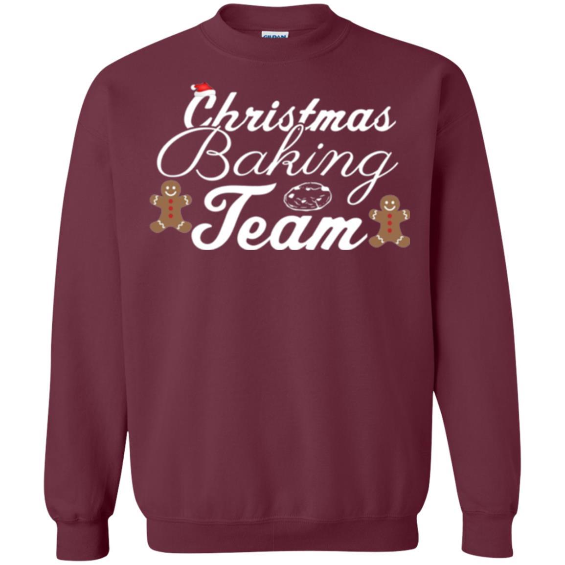 Baker T-shirt Christmas Baking Team Maroon