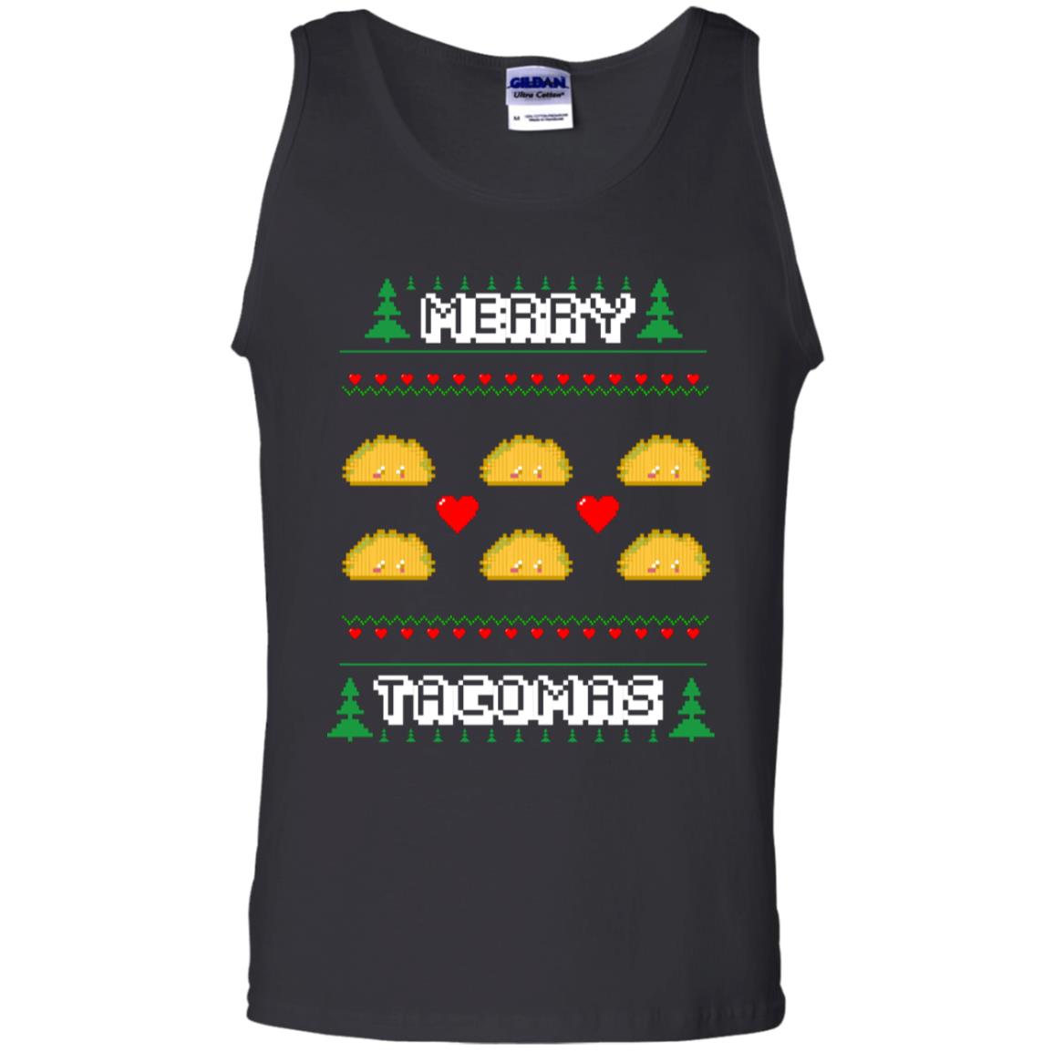 Merry Tacomas X-mas Gift Shirt For Taco Lovers Black