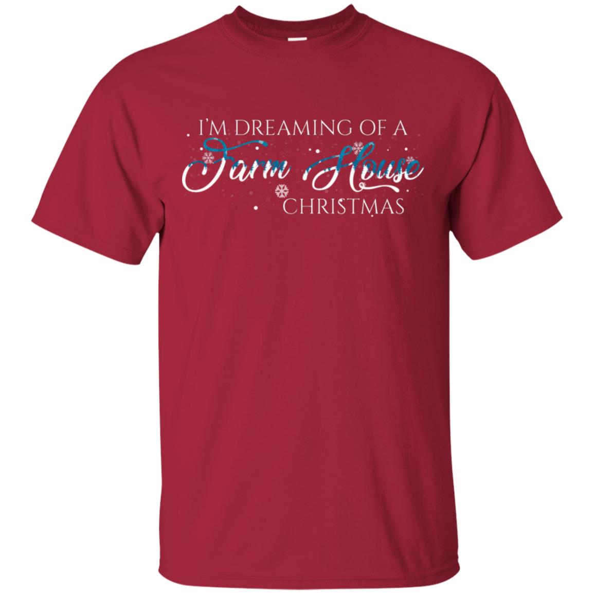 I'm Dreaming Of A Farm House Christmas X-mas Gift Shirt Cardinal