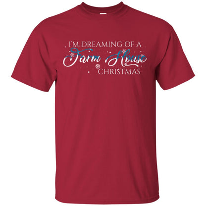 I'm Dreaming Of A Farm House Christmas X-mas Gift Shirt Cardinal