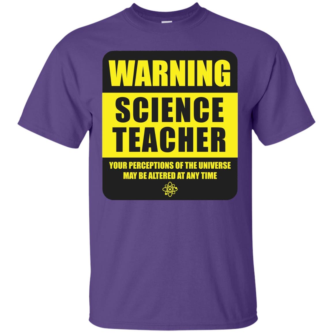Science Teacher Your Perceptions Of The Universe T-shirt Purple