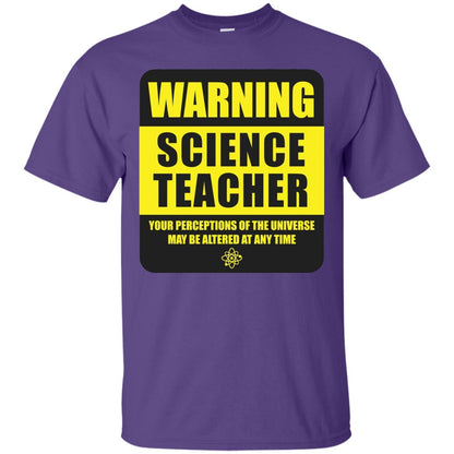 Science Teacher Your Perceptions Of The Universe T-shirt Purple