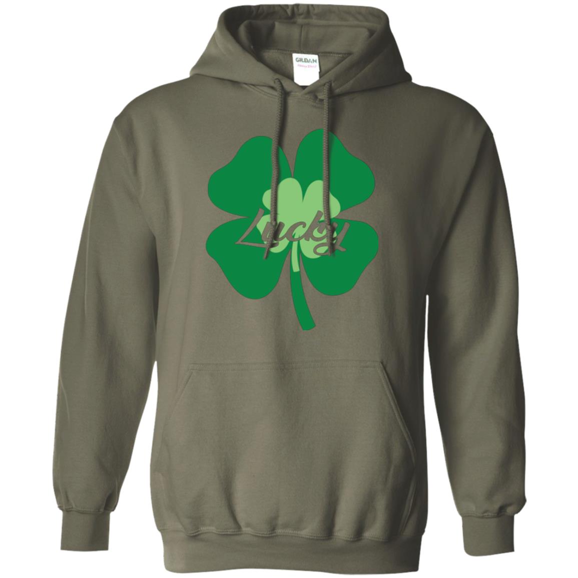 Saint Patrick's Day T-shirt Lucky Leprechaun Military Green