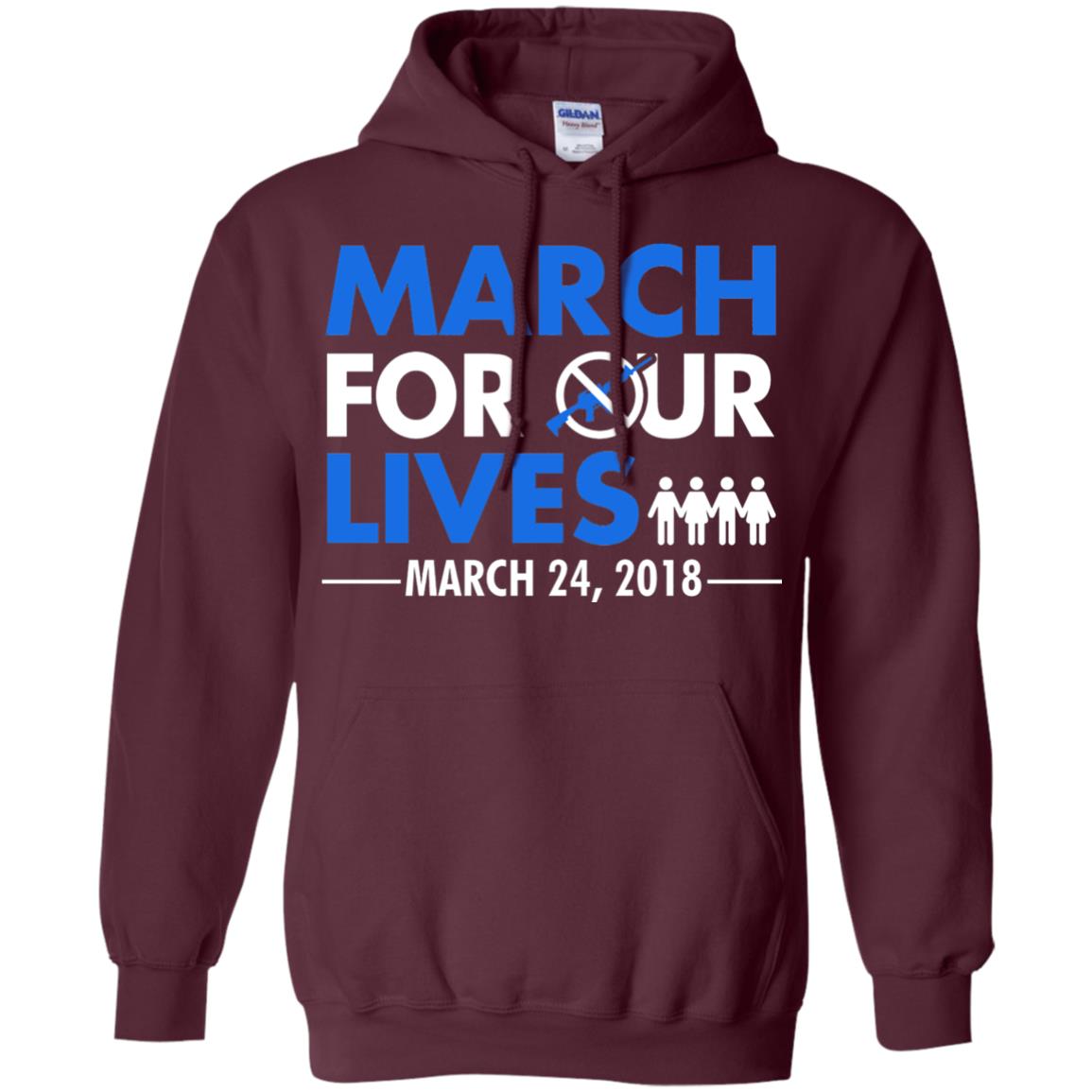 March For Our Lives March 24 2018 Gun Control T-shirt Maroon