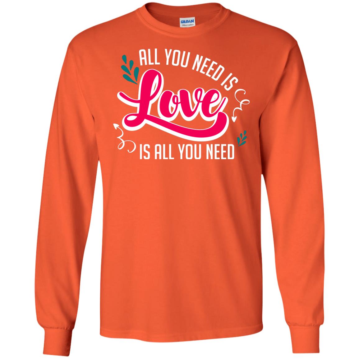 All You Need Is Love T-shirt Orange