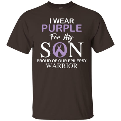 Epilepsy Warrior T-shirt I Wear Purple For My Son Proud Of Our Epilepsy Warrior Dark Chocolate