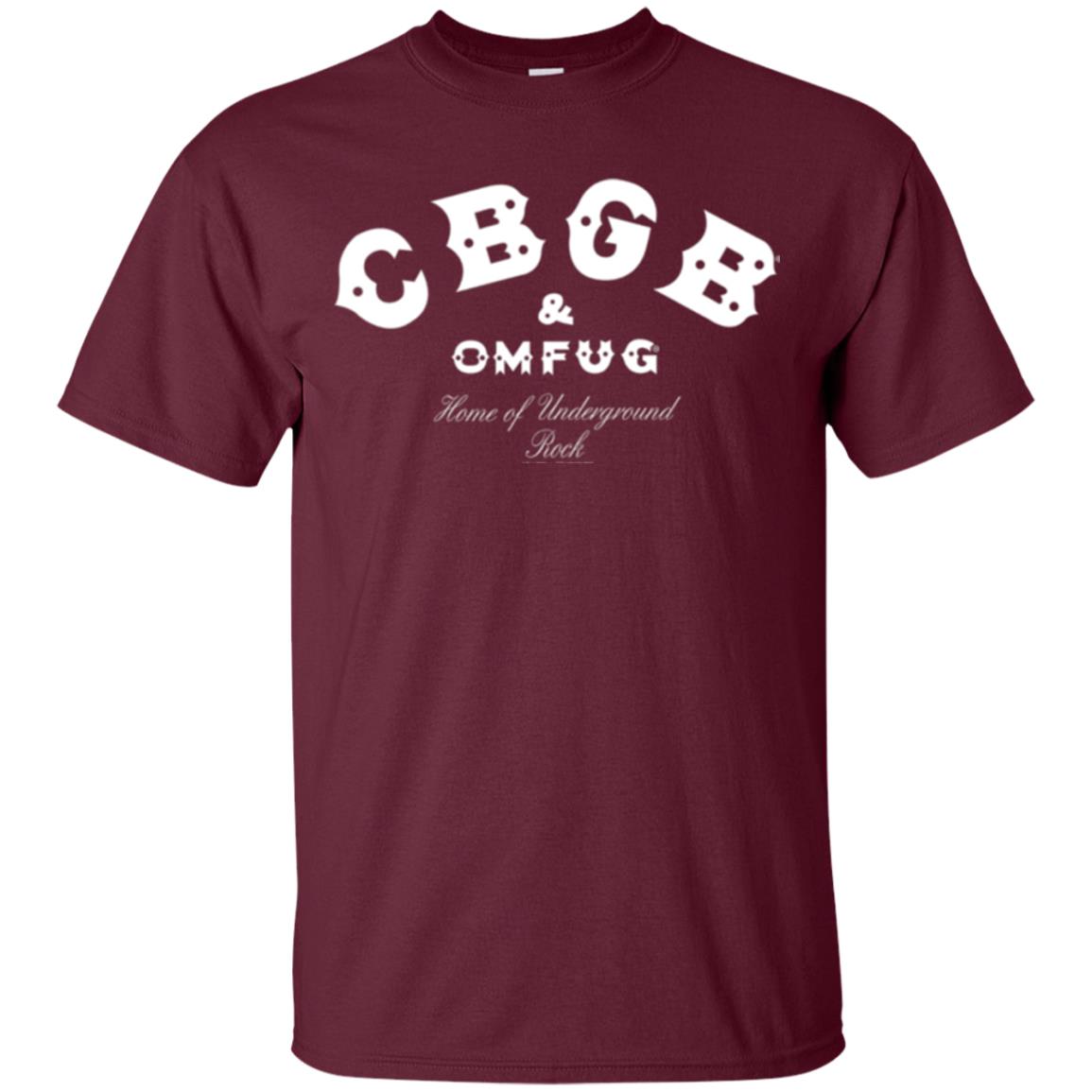 Music T-shirt Cbgb And Omfug Home Of Underground Rock Maroon