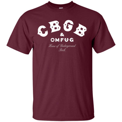 Music T-shirt Cbgb And Omfug Home Of Underground Rock Maroon