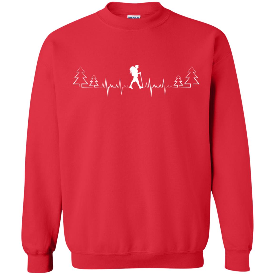 Heart Beat Hiking Lovers Shirt Red