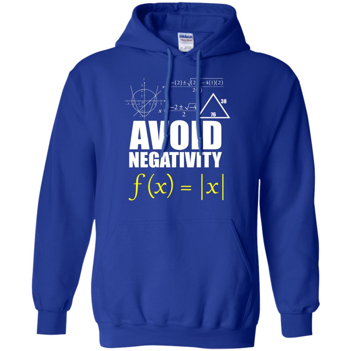 Avoid Negativity Math Teacher T-shirt Royal