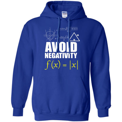 Avoid Negativity Math Teacher T-shirt Royal