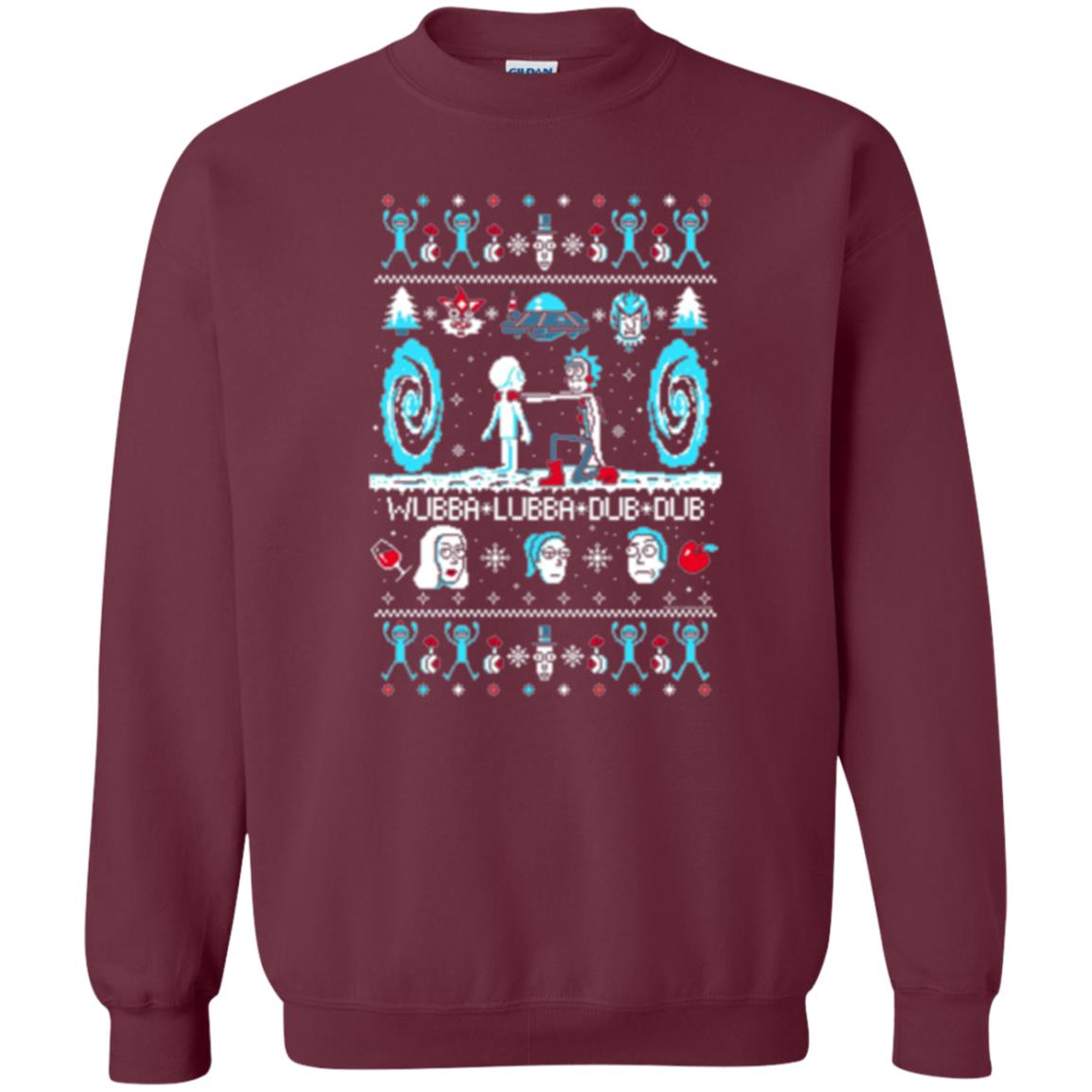 Cartoon T-shirt Build A Snowmorty Maroon