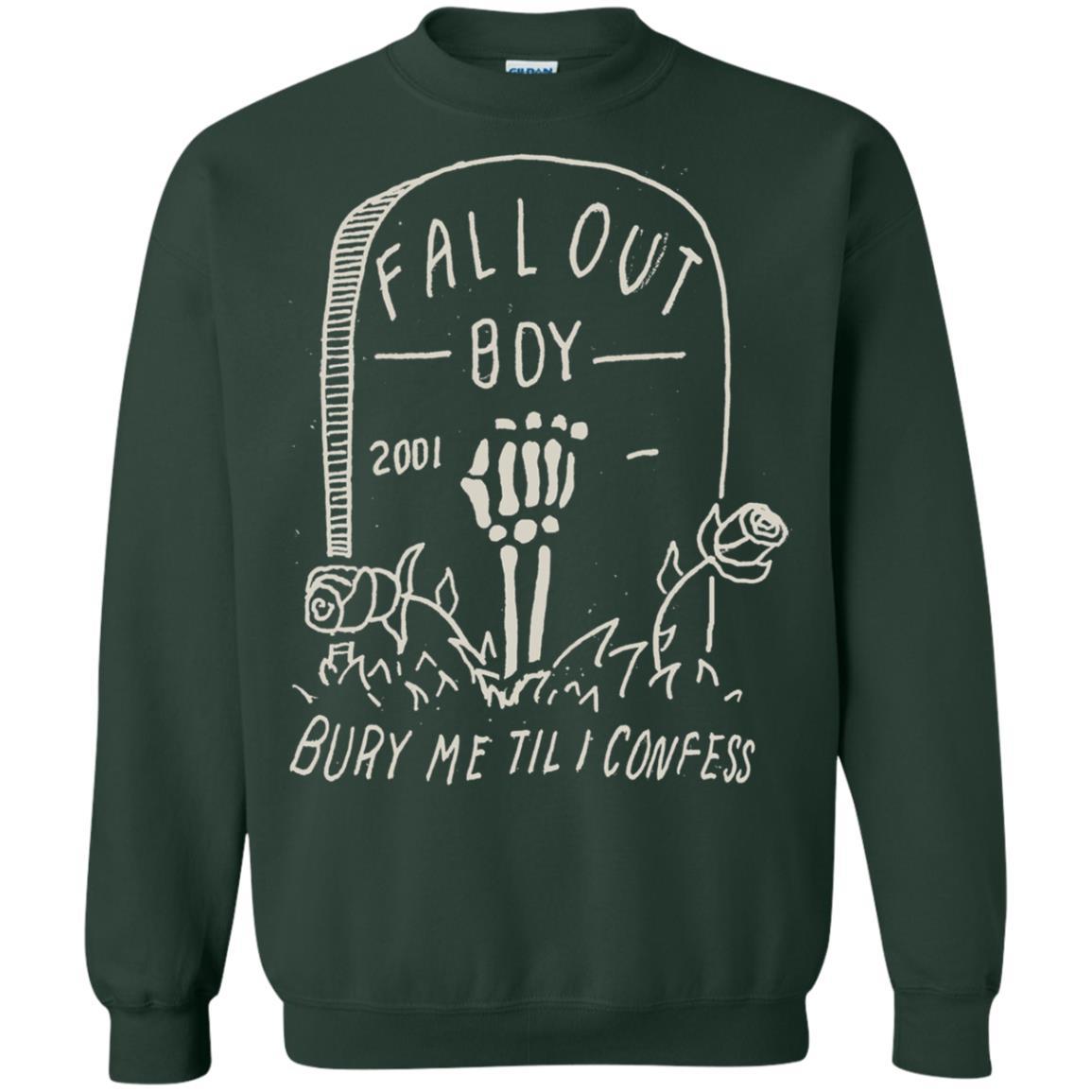 Fall Out Boy Bury Me Till I Confess T-shirt Forest Green
