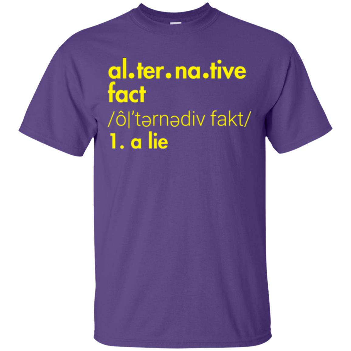 Music Lover T-shirt Al-ter-na-tive Fact A Lie Purple