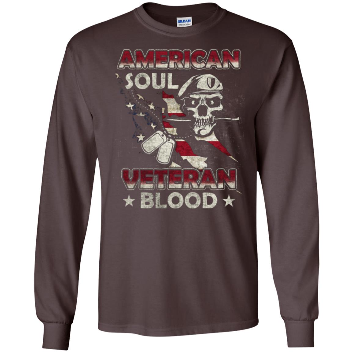 American Soul Veteran Blood Shirt Dark Chocolate