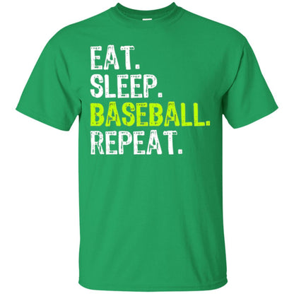 Baseball T-shirt Eat Sleep Baseball Repeat Irish Green