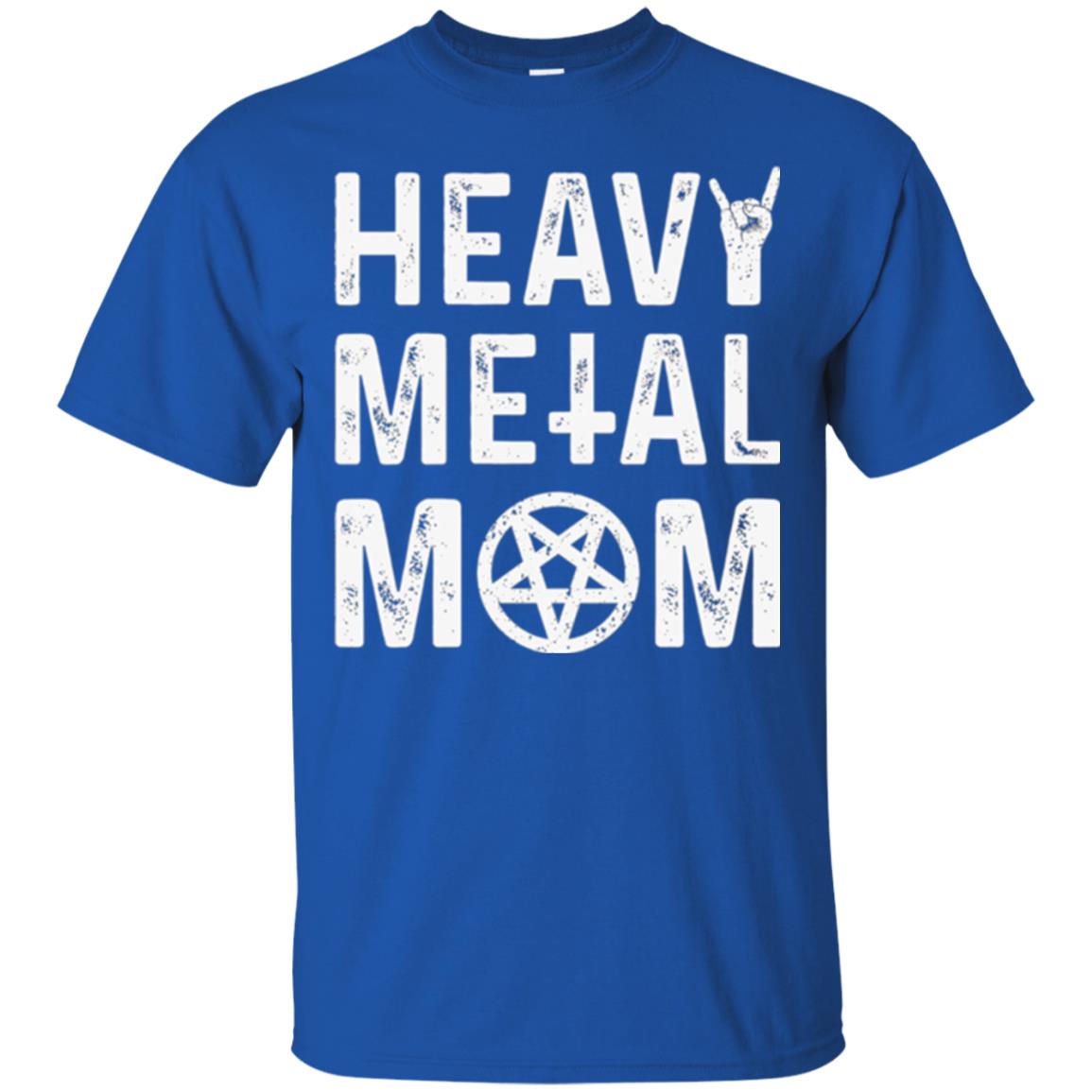 Heavy Metal Mom Vintage Band Music Concert Mother T-shirt Royal