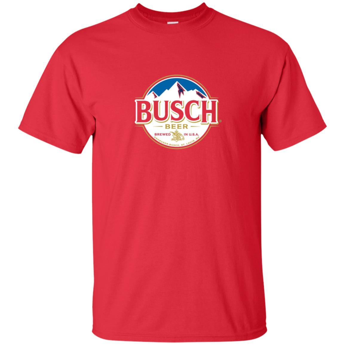 Beer Lovers T-shirt Busch Beer Red