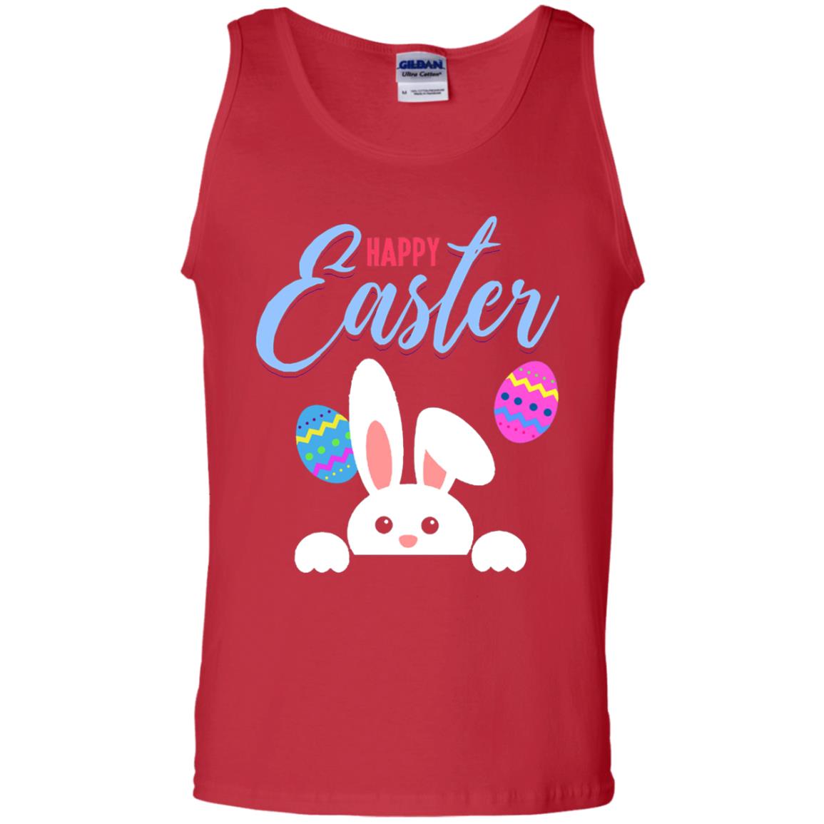 Emoji Bunny Egg Happy Easter Shirt Red
