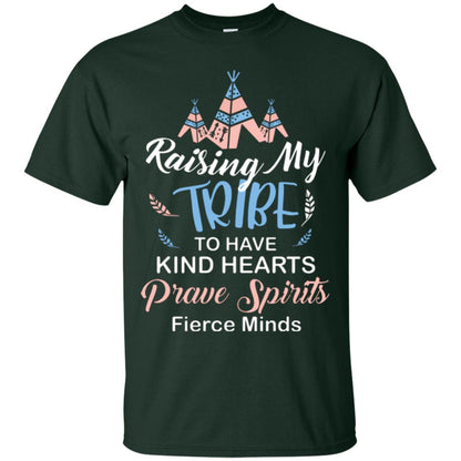 Mommy T-shirt Raising My Tribe To Have Kind Hearts Forest