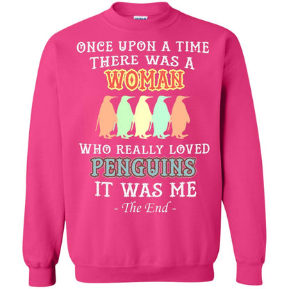 There Was A Woman Who Really Loved Penguins It Was Me Shirt Heliconia
